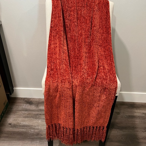 Pier Bedding New Pier Burnt Orange Luxe Chenille Throw